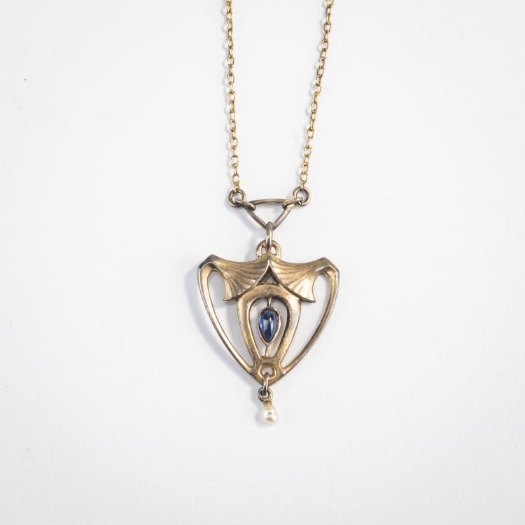 Bild 1 zu Objekt, 'Ginkgo' pendant, c. 1900, Georg Kleemann (attributed), Zerrenner, P., Pforzheim, 174A 266