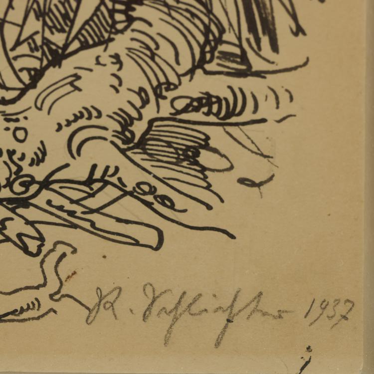 Bild 1 zu Objekt, Ohne Titel (Schuhschnabel am Wasser), 1937, Rudolf Schlichter, 173D 819