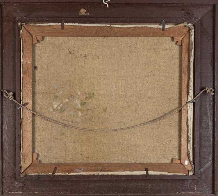 Bild 1 zu Objekt, D&uuml;nenlandschaft mit Segelboot, wohl um 1950, 173D 825