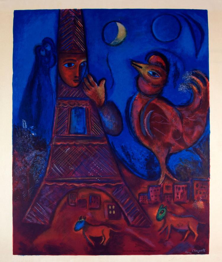 Hauptbild zu Objekt, Konvolut von sechs Plakaten, 1969-82, Marc Chagall (nach), Mourlot/Sorlier, 173D 802