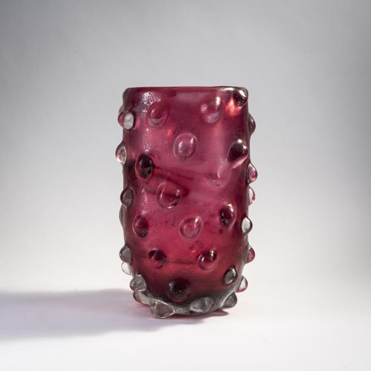 Hauptbild zu Objekt, Vase 'Corroso a bugne', um 1936, Carlo Scarpa, Venini & C., Murano, 173C 599