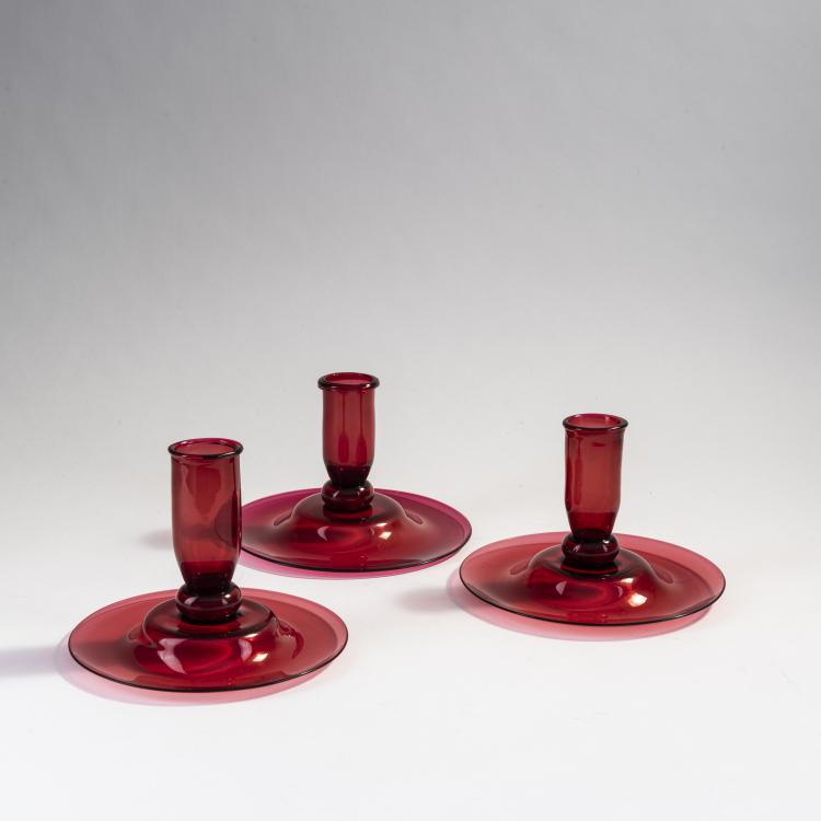 Bild 1 zu Objekt, Drei Kerzenleuchter, 1921-25, Vittorio Zecchin, Cappellin, M.V.M., Murano, 173C 586
