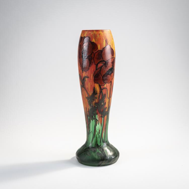 Hauptbild zu Objekt, Hohe Vase 'Pavots', um 1925, Legras & Cie., Saint-Denis, 174A 177