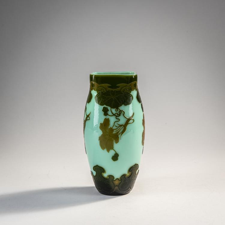 Hauptbild zu Objekt, Vase 'Ancolies', 1900, Landier & Fils, S&egrave;vres, Cristallerie de, 174A 175