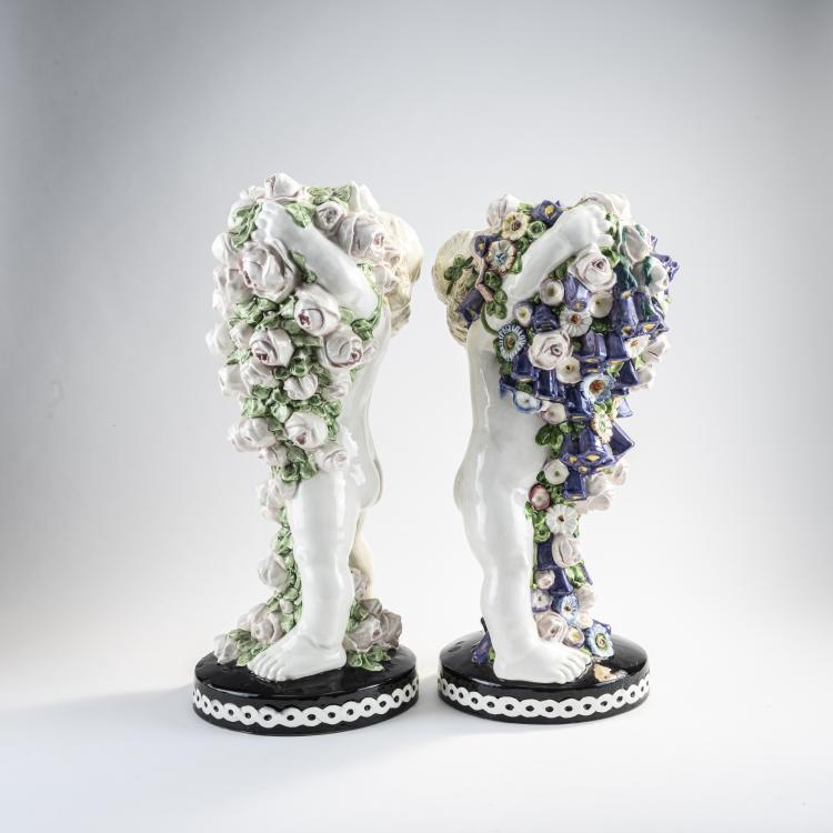 Bild 1 zu Objekt, Two flower putti, c. 1910, Carl Klimt, Bloch, Eichwald, 174A 411