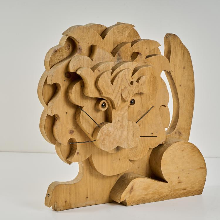 Hauptbild zu Objekt, Holzfigur 'Leone', 1960er Jahre, Gualverio Michelangeli, Gualverio, Michelangeli, Sangiovanni, Orvieto, 173A 61