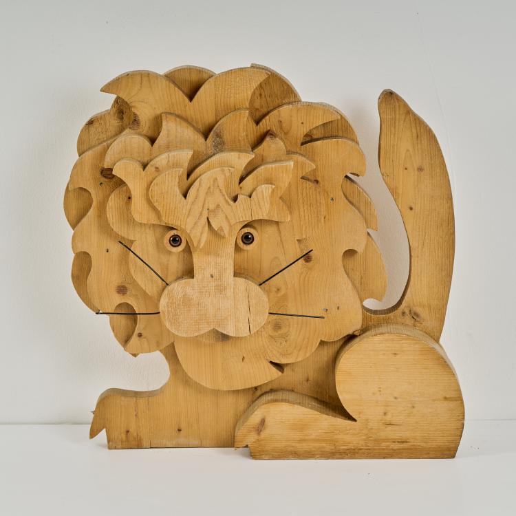 Bild 2 zu Objekt, Holzfigur 'Leone', 1960er Jahre, Gualverio Michelangeli, Gualverio, Michelangeli, Sangiovanni, Orvieto, 173A 61
