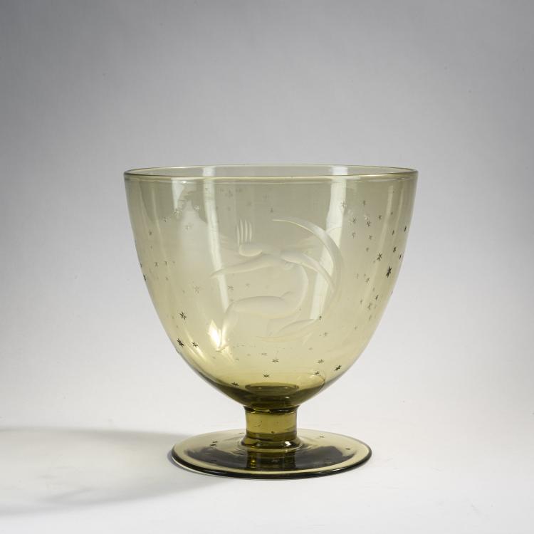 Hauptbild zu Objekt, 'Figura siderale' goblet, 1932, Franz Pelzel, S.A.L.I.R., Murano, 173C 592