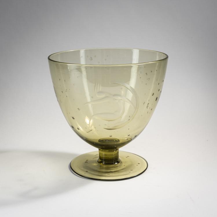 Bild 1 zu Objekt, 'Figura siderale' goblet, 1932, Franz Pelzel, S.A.L.I.R., Murano, 173C 592