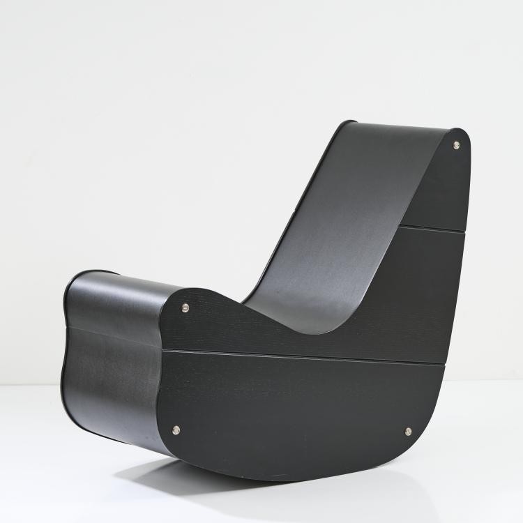 Hauptbild zu Objekt, 'Correalist Rocker' chair, 1942, Friedrich Kiesler, Wittmann M&ouml;belwerkst&auml;tte, Etsdorf, 173B 356