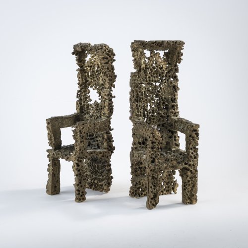 Zwei Stuhl-Skulpturen, 1970er Jahre
