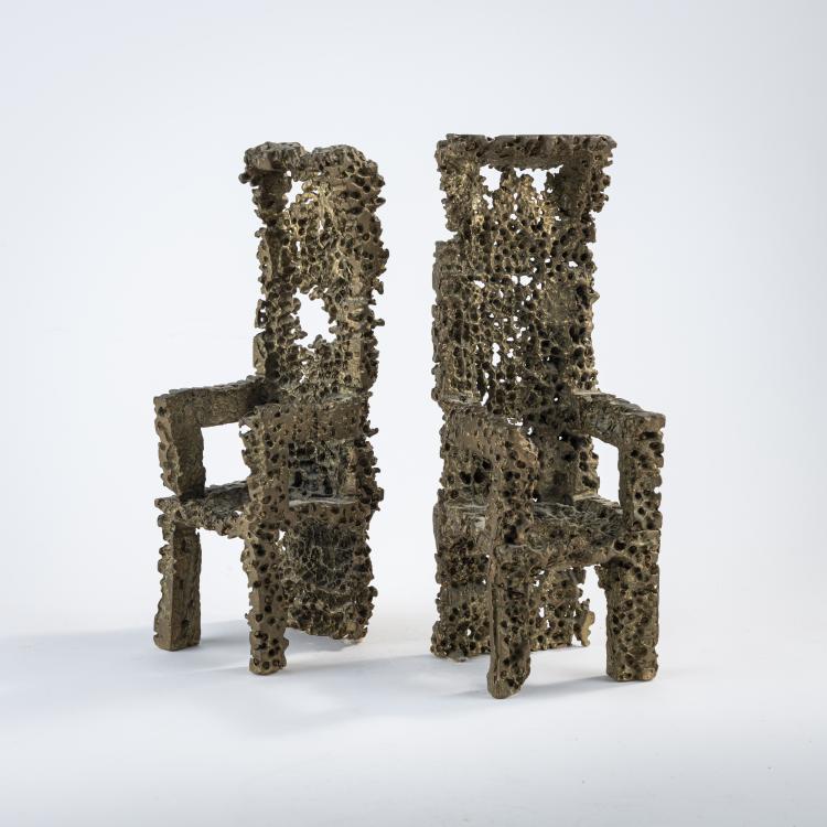 Hauptbild zu Objekt, Zwei Stuhl-Skulpturen, 1970er Jahre, Urano Palma, Palma, Urano, 173D 882
