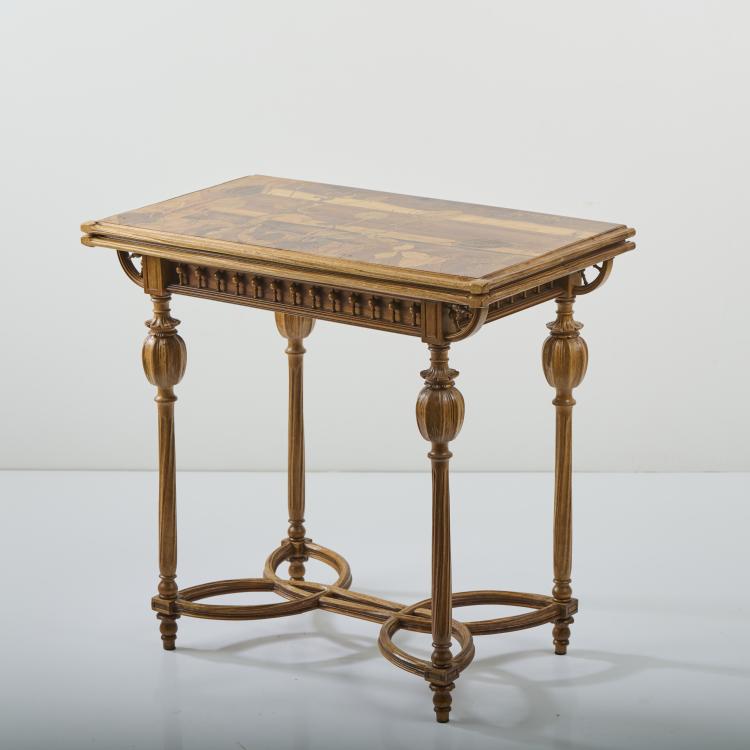 Hauptbild zu Objekt, Spieltisch 'Gardez les coeurs qu'avez gagnez', 1895, Emile Gall&eacute;, Gall&eacute;, Nancy, 174A 339