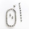 Collier, Armband, Ohrstecker und ein Ring mit Südsee Tahiti-Zuchtperlen und Kleinbrillanten