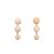 Ein Paar Ohrclips mit deep sea Midway Korallen-Buttons und Kleinbrillanten