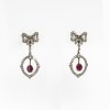 Pair of Art Nouveau ruby earrings, c. 1910