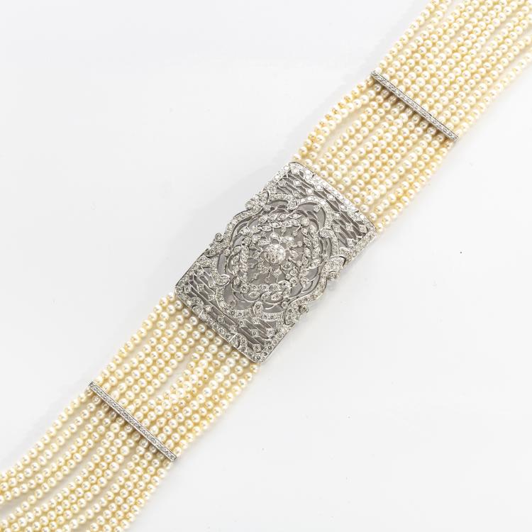 Bild 1 zu Objekt, Art D&eacute;co Perl Choker, um 1920, 174C 815