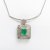 Anhängerkette mit einem feinen Smaragd und Diamant-Brillanten