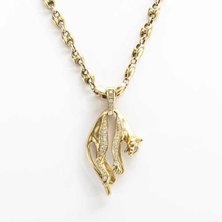 Hauptbild zu Objekt, Necklace with panther pendant, 174C 893