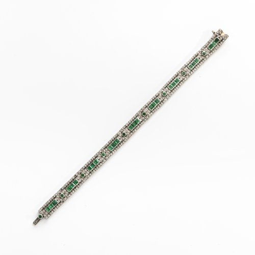 Art Déco Smaragd Armband, um 1930