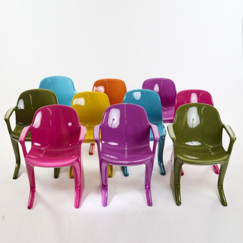 Ten chairs 'z.stuhl', c. 1968
