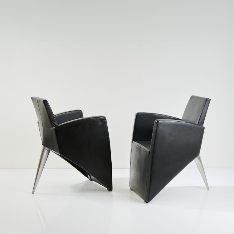 Bild 2 zu Objekt, Zwei Sessel 'J. (S&eacute;rie Lang)', 1987, Philippe Starck, Driade Aleph, Mailand, 173B 513