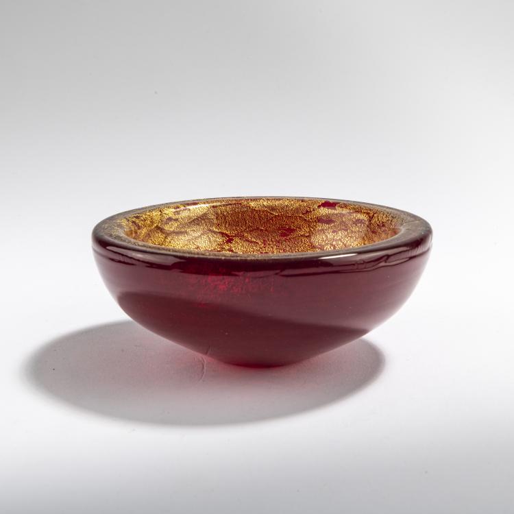 Bild 1 zu Objekt, 'Rubino oro' bowl, c. 1950, Seguso Vetri d'Arte, Murano, 175C 584