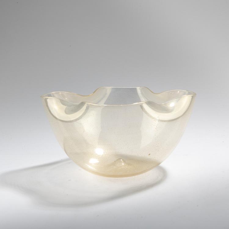 Hauptbild zu Objekt, Schale 'Cristallo oro iridato', um 1947, Flavio Poli, Seguso Vetri d'Arte, Murano, 175C 583
