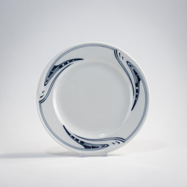 Hauptbild zu Objekt, Speiseteller 'Peitschenhieb', 1903/04, Henry van de Velde, Meissen, KPM, 174A 363