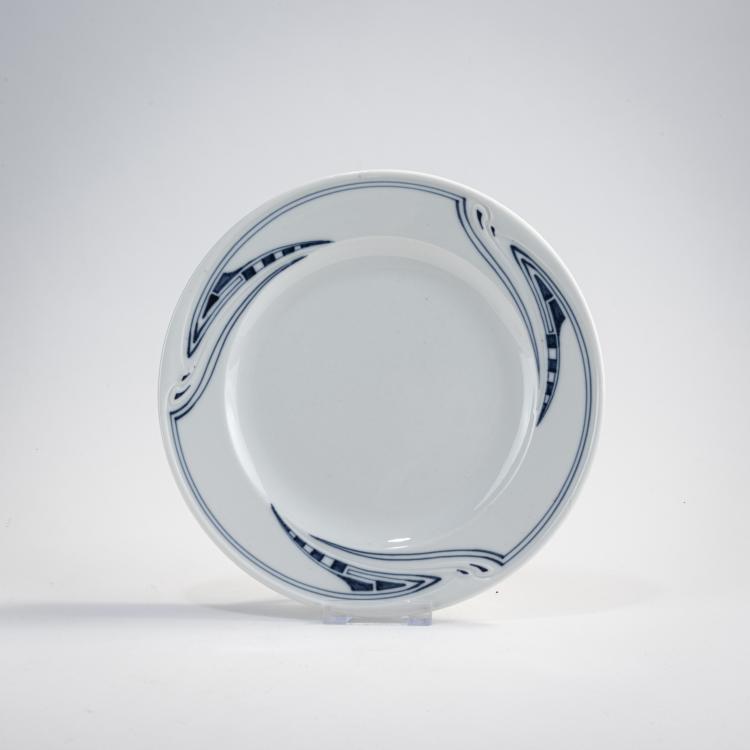 Hauptbild zu Objekt, Speiseteller 'Peitschenhieb', 1903/04, Henry van de Velde, Meissen, KPM, 174A 357
