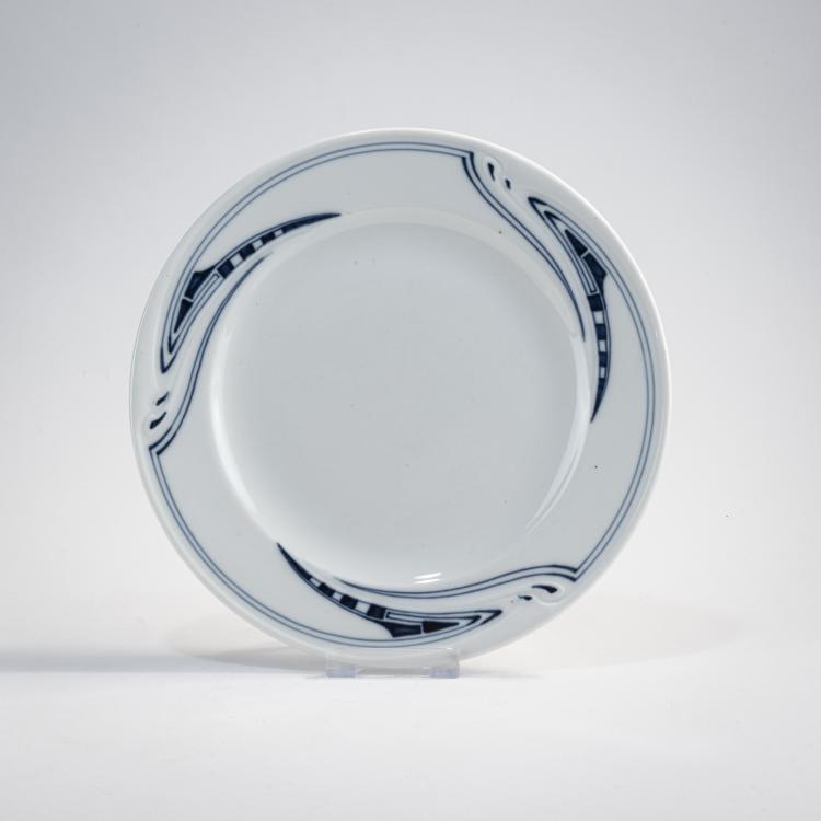 Hauptbild zu Objekt, Speiseteller 'Peitschenhieb', 1903/04, Henry van de Velde, Meissen, KPM, 174A 358