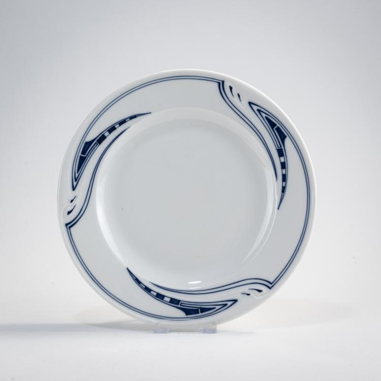 Hauptbild zu Objekt, Speiseteller 'Peitschenhieb', 1903/04, Henry van de Velde, Meissen, KPM, 174A 359