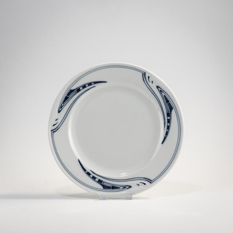Hauptbild zu Objekt, Speiseteller 'Peitschenhieb', 1903/04, Henry van de Velde, Meissen, KPM, 174A 360