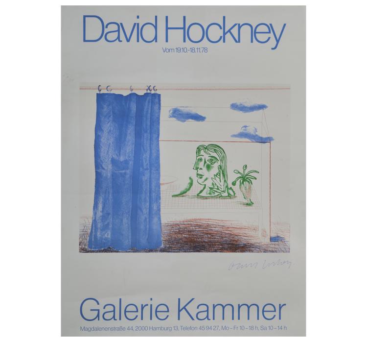 Hauptbild zu Objekt, Ausstellungsplakat Galerie Kammer Hamburg, 1978, David Hockney, 173D 867