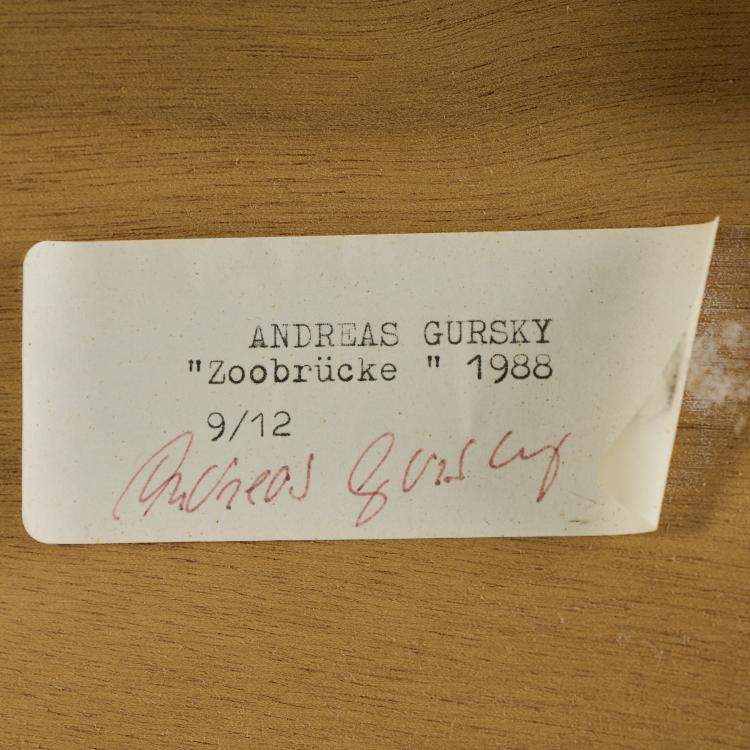 Bild 1 zu Objekt, 'Zoobr&uuml;cke', 1988, Andreas Gursky, 173D 843