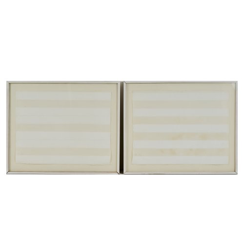 Two works Untitled (stripes white on white), 1992