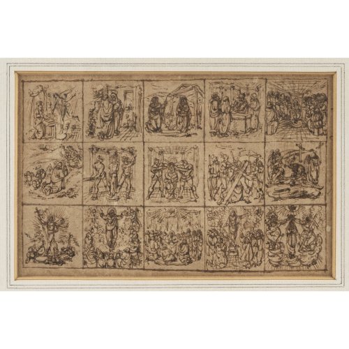 Design drawing for the Life of Christ, 16th/17th century