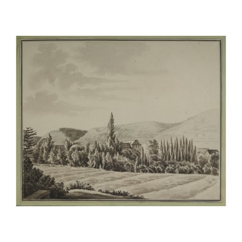 Landschaft mit Schloss, um 1800