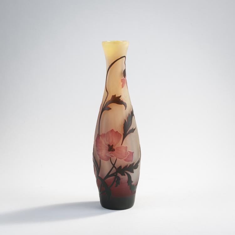 Hauptbild zu Objekt, Vase 'Pavots', c. 1900, Camille Tutr&eacute; de Varreux, De Vez; Tutr&eacute; de Varreux, Camille; Pantin, Cristallerie de, 174A 110