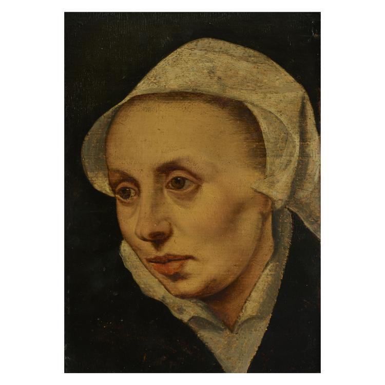 Hauptbild zu Objekt, Portrait of a woman with a hood, 16th century, 173D 774