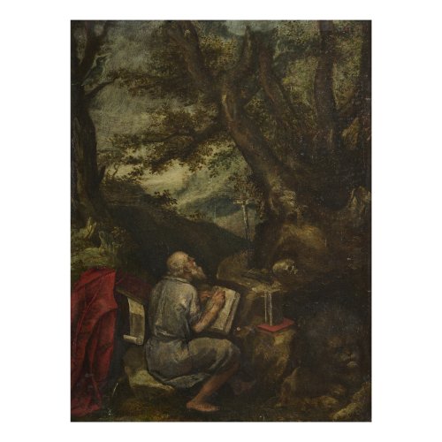Saint Jerome in the forest, 16th/17th century