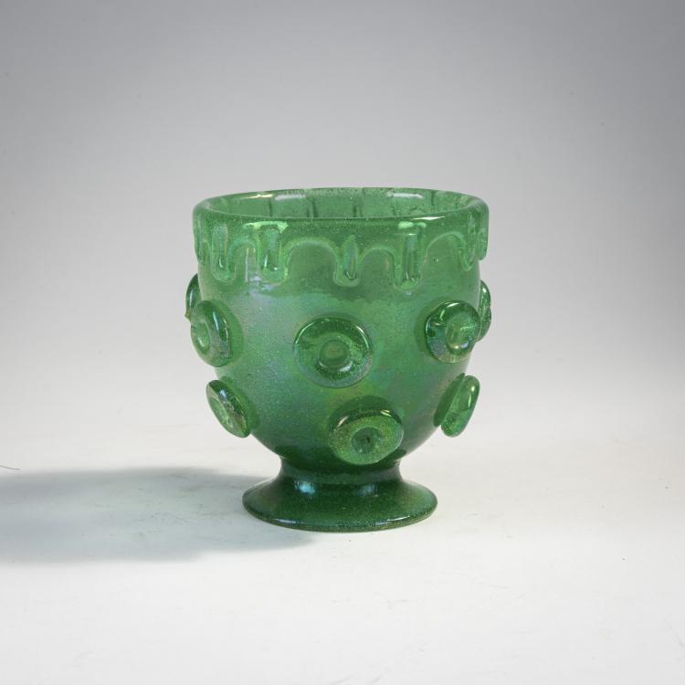 Bild 1 zu Objekt, Kleine Fu&szlig;schale 'Pulegoso', um 1935, Ercole Barovier, Vetreria Artistica Barovier, Murano, 173C 670