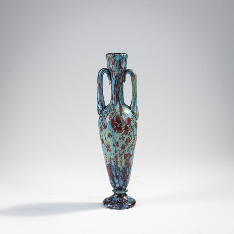 Hauptbild zu Objekt, 'Screziato' handle vase, c. 1890, Francesco Ferro, Ferro, Francesco e Figlio; Pauly & C., C.V.M., Murano, 173C 579