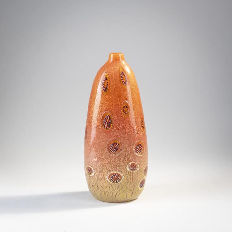 Bild 1 zu Objekt, Vase 'A reazione policrome (ad anelli)', um 1950, Giulio Radi, A.Ve.M., Murano, 173C 733