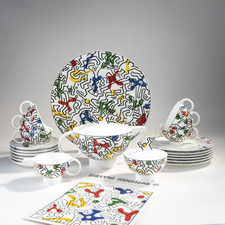 Hauptbild zu Objekt, Teeservice 'Spirit of Art', 1991, Keith Haring (nach), Villeroy & Boch, 173D 866