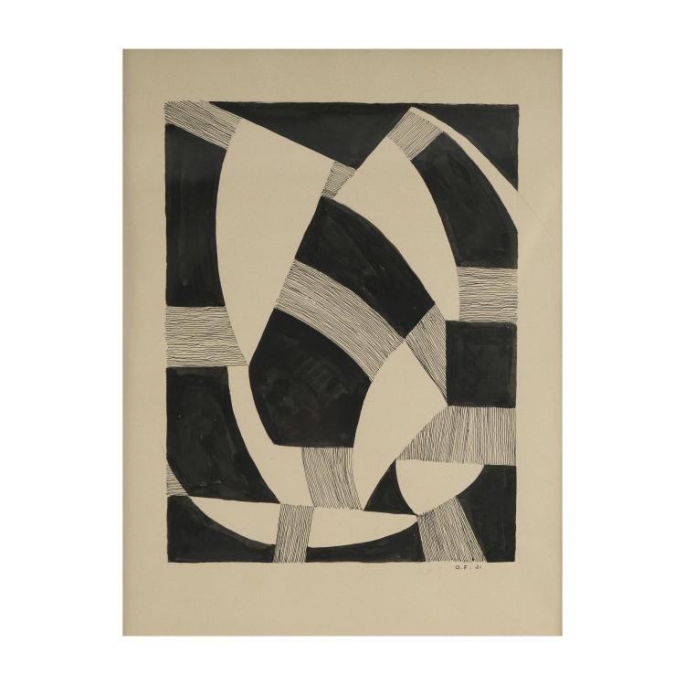 Hauptbild zu Objekt, Tuschezeichnung, 1931, Otto Freundlich, 173D 862