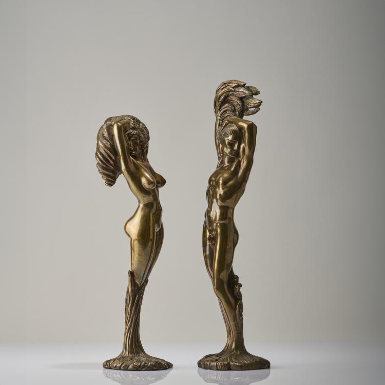 Bild 1 zu Objekt, Sculpture pair 'Apollo and Daphne', 1983, Ernst Fuchs, 175D 707