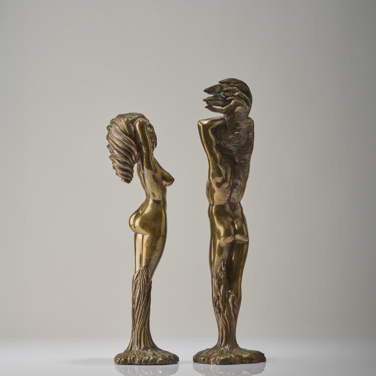 Bild 2 zu Objekt, Sculpture pair 'Apollo and Daphne', 1983, Ernst Fuchs, 175D 707