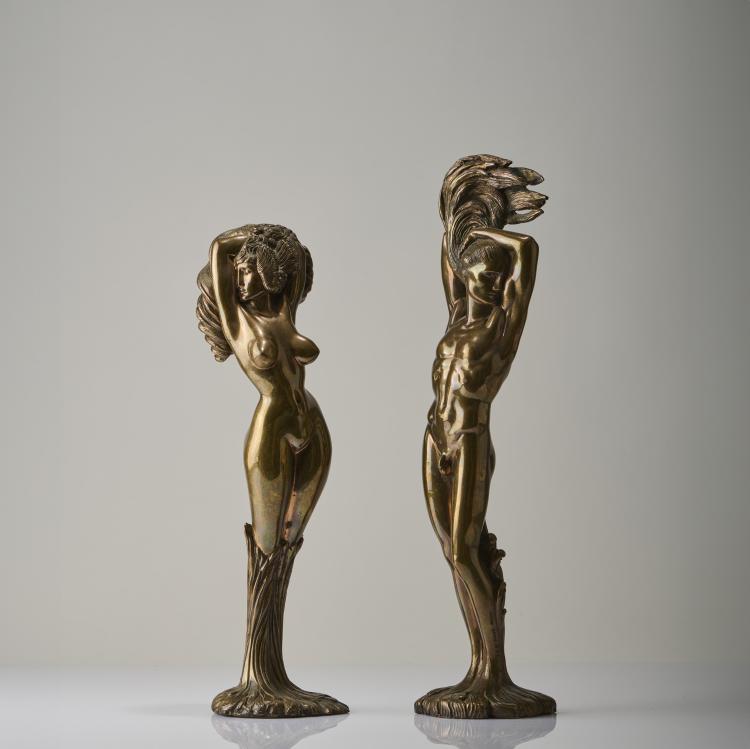 Bild 4 zu Objekt, Sculpture pair 'Apollo and Daphne', 1983, Ernst Fuchs, 175D 707