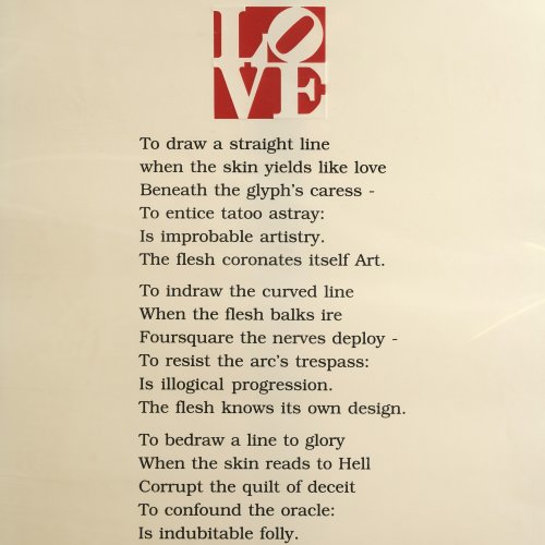 'To Draw a Straight Line' aus 'Book of Love Poems', 1996